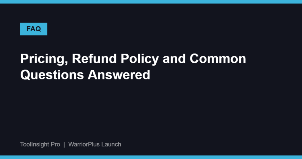 AdFlow AI Builder FAQ - pricing, refund policy and common questions answered