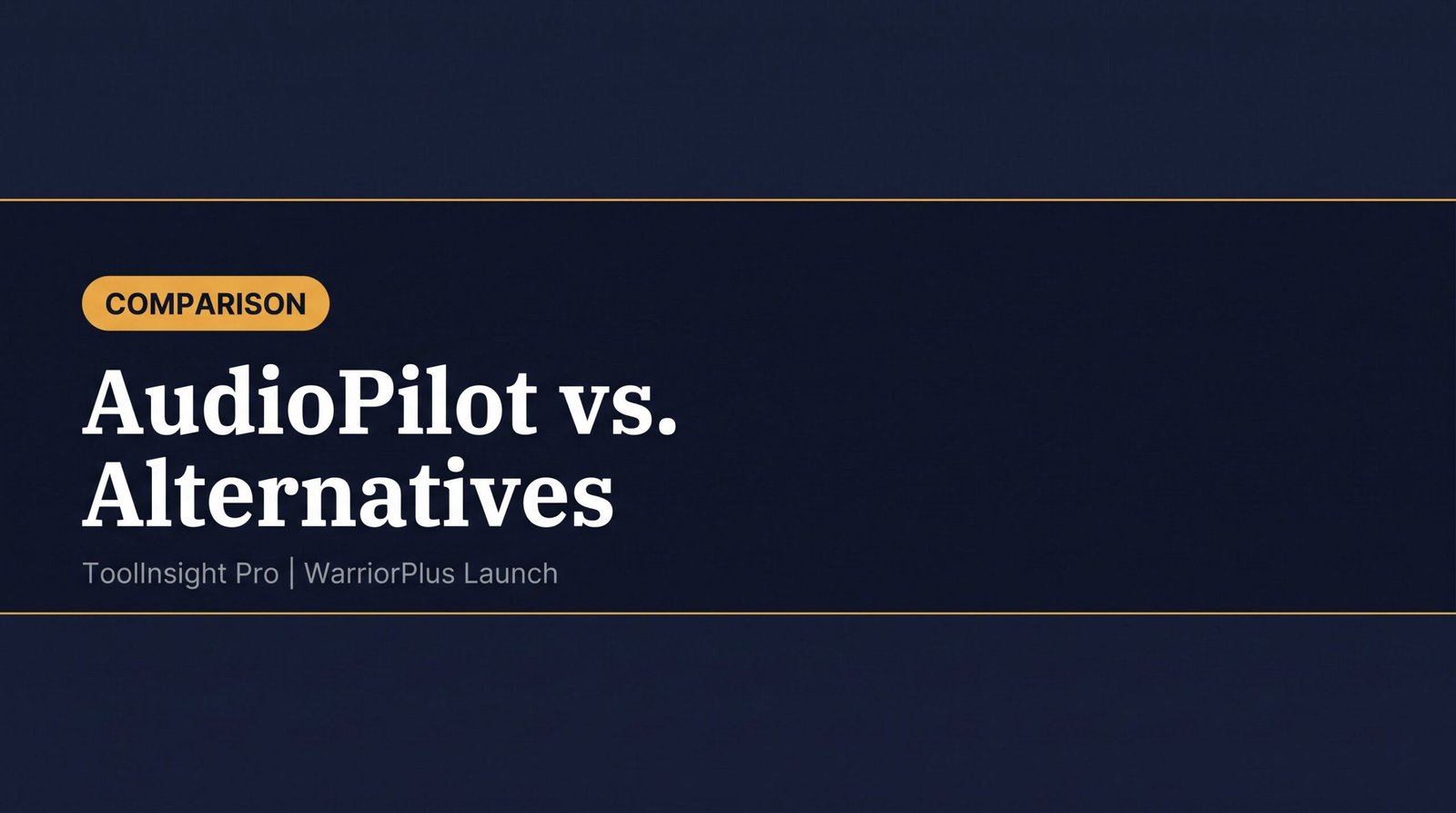 AudioPilot vs alternatives - comparison to DIY audiobook production and other tools