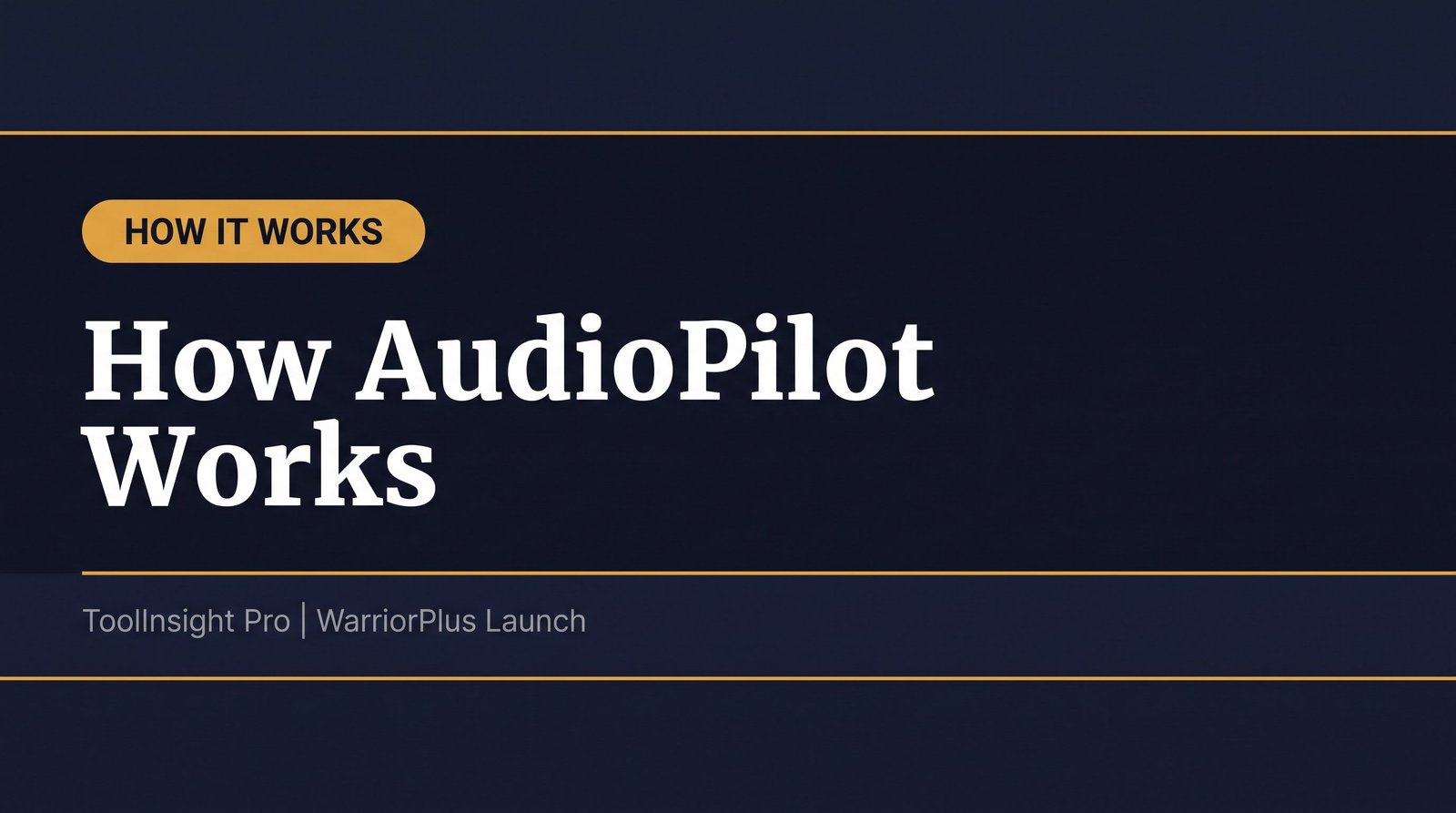 How AudioPilot works - from idea to published audiobook in under 60 seconds