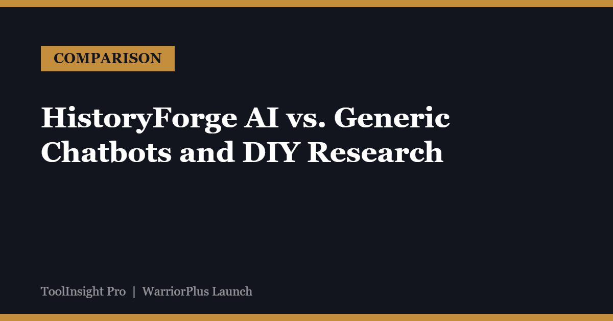 HistoryForge AI vs generic chatbots and DIY historical research