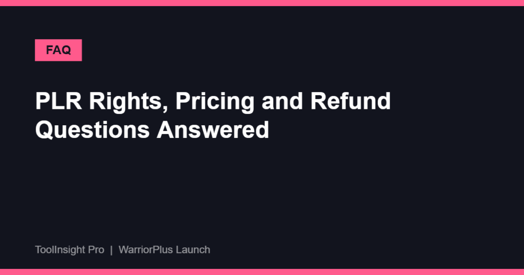 Motion Prompts FAQ - PLR rights, pricing and refund questions answered