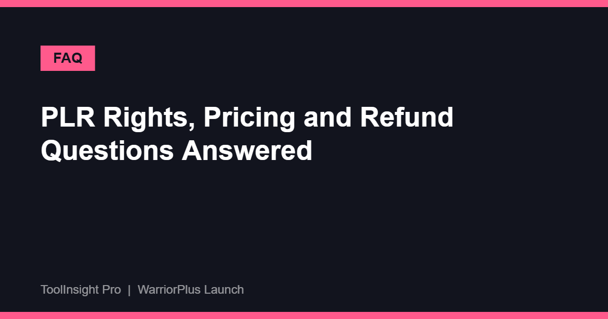 Motion Prompts FAQ - PLR rights, pricing and refund questions answered
