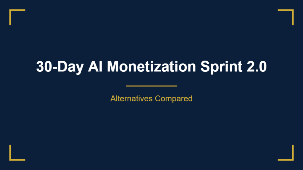 30-Day AI Monetization Sprint 2.0 alternatives