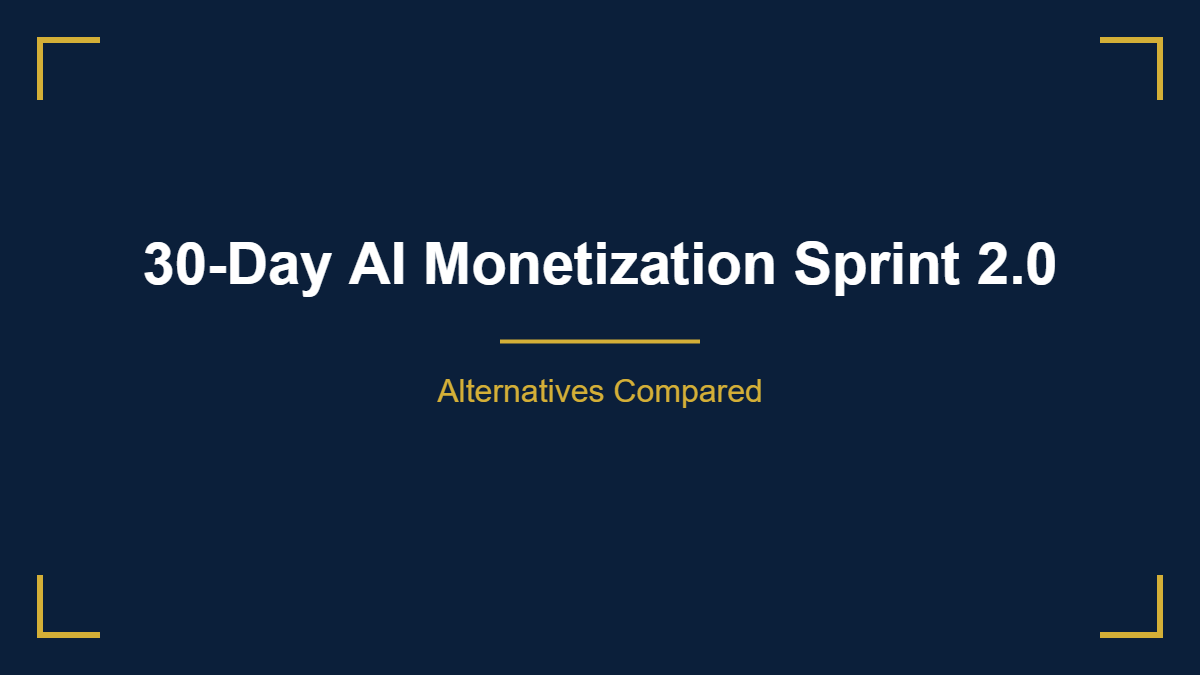 30-Day AI Monetization Sprint 2.0 alternatives