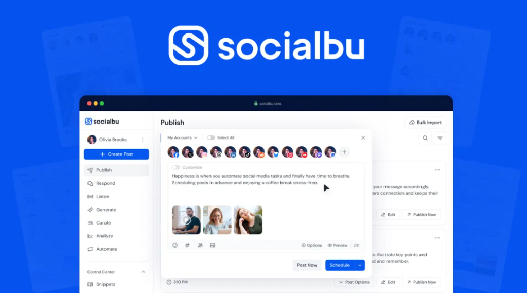 SocialBu social media scheduling tool review 2026
