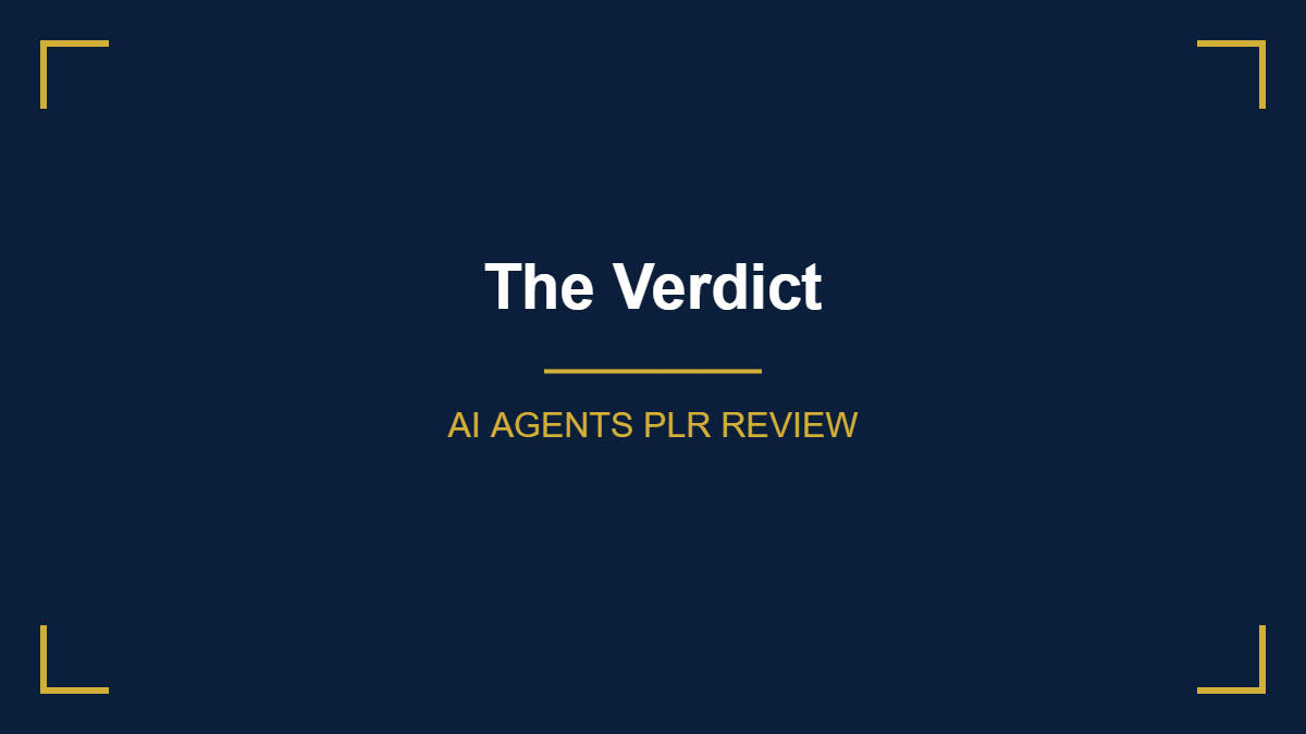 AI Agents PLR review verdict summary