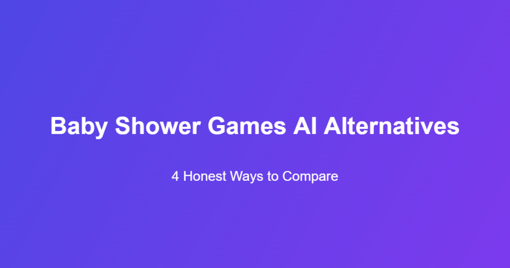 Baby Shower Games AI alternatives compared