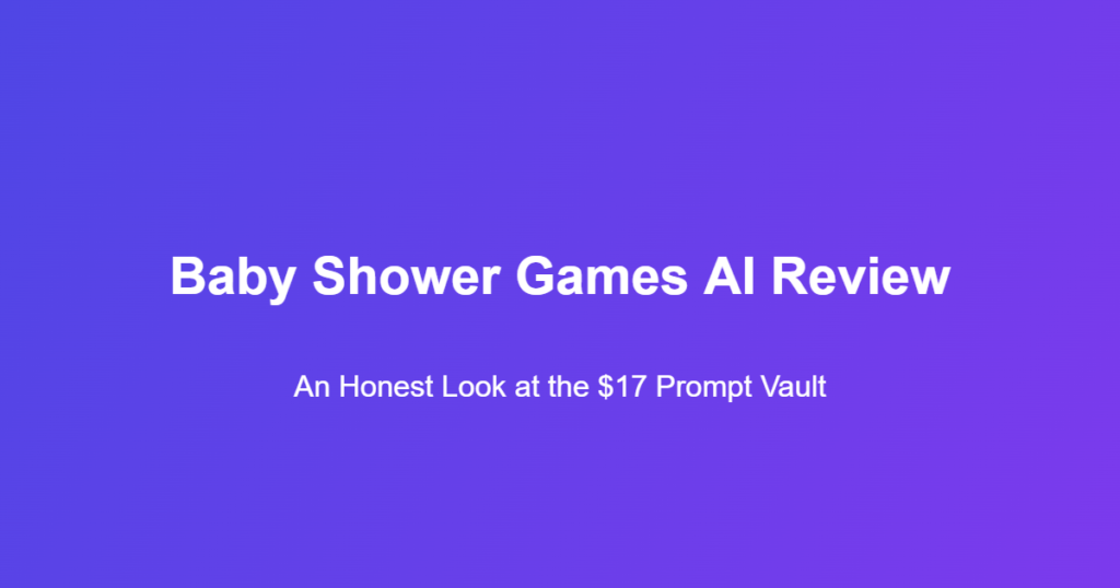 Baby Shower Games AI review illustration