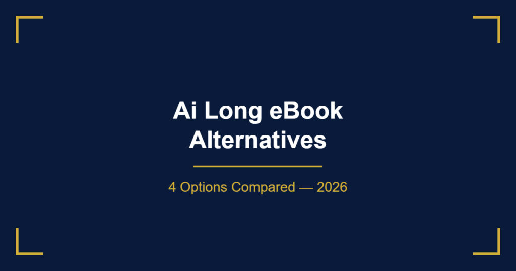 Ai Long eBook Creator alternatives comparison chart