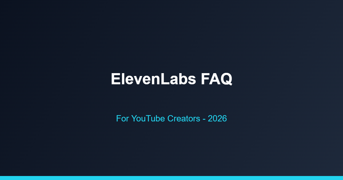 ElevenLabs FAQ for YouTube creators