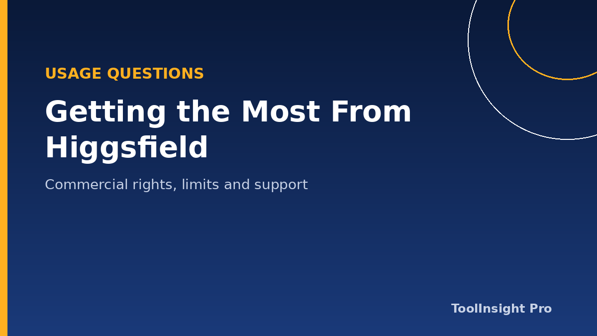 Higgsfield AI FAQ commercial use limits support