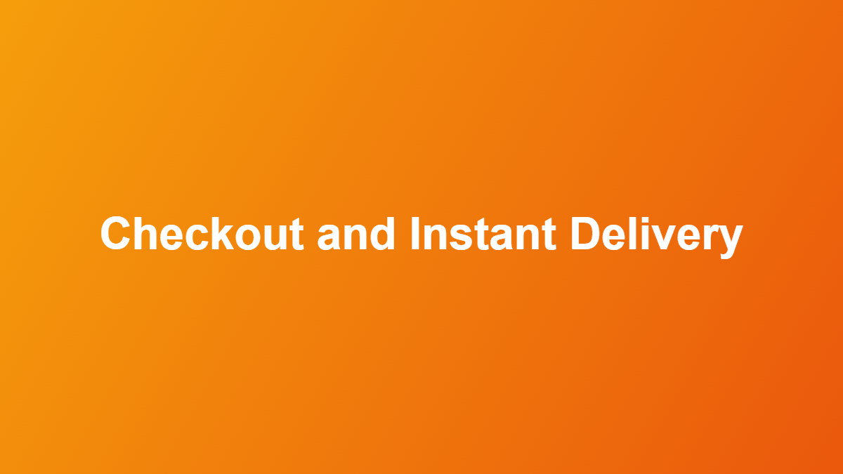 how The Garage Business Blueprint works: checkout and instant delivery