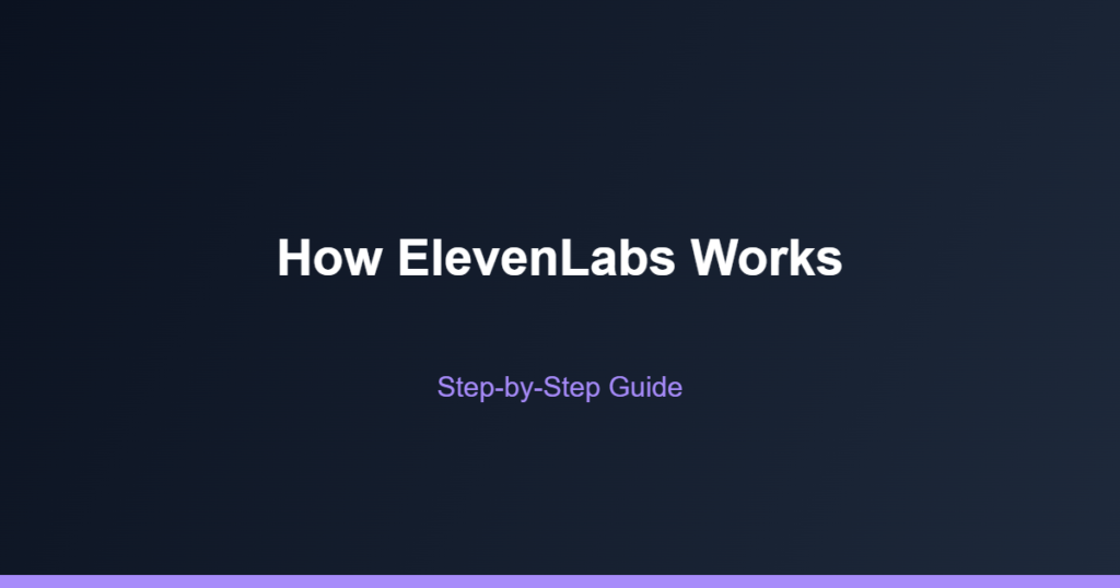 how ElevenLabs AI voice generator works