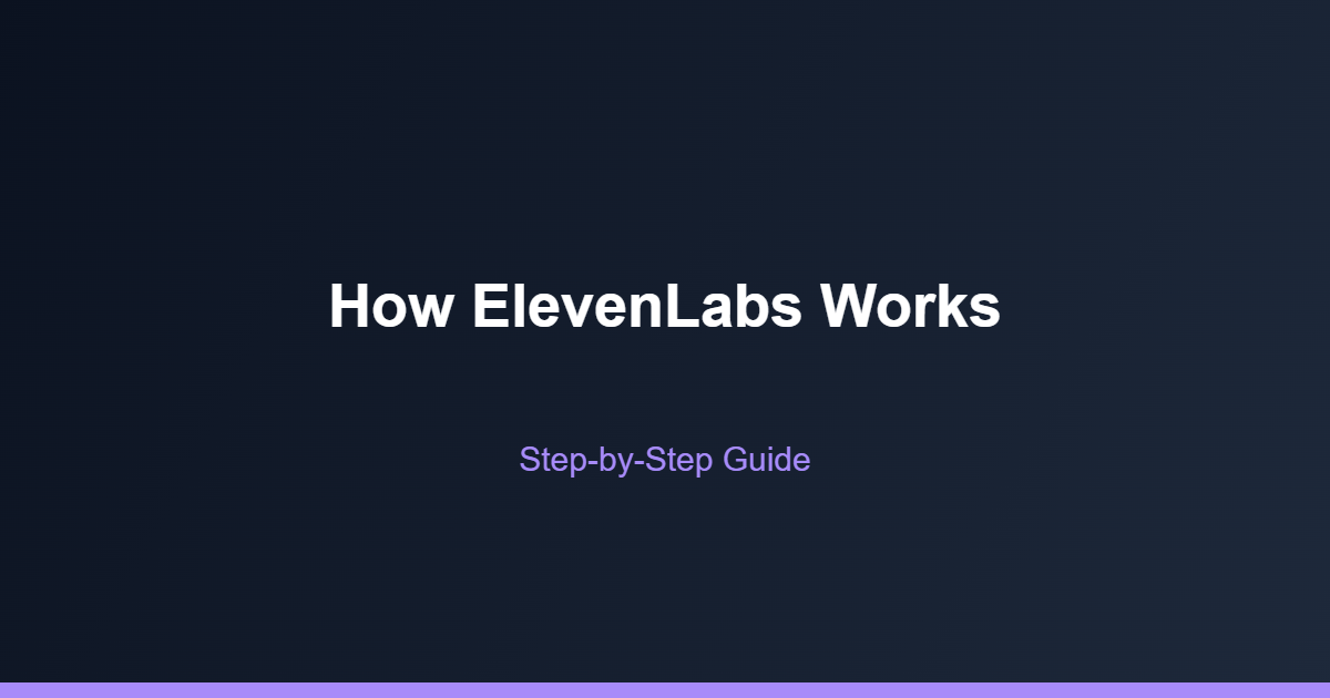 how ElevenLabs AI voice generator works