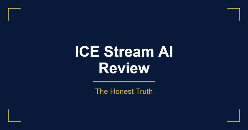 ICE Stream AI review streaming dashboard interface
