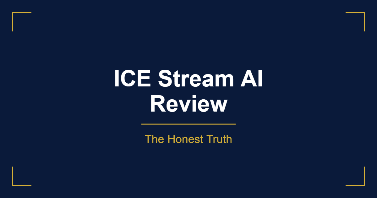 ICE Stream AI review streaming dashboard interface