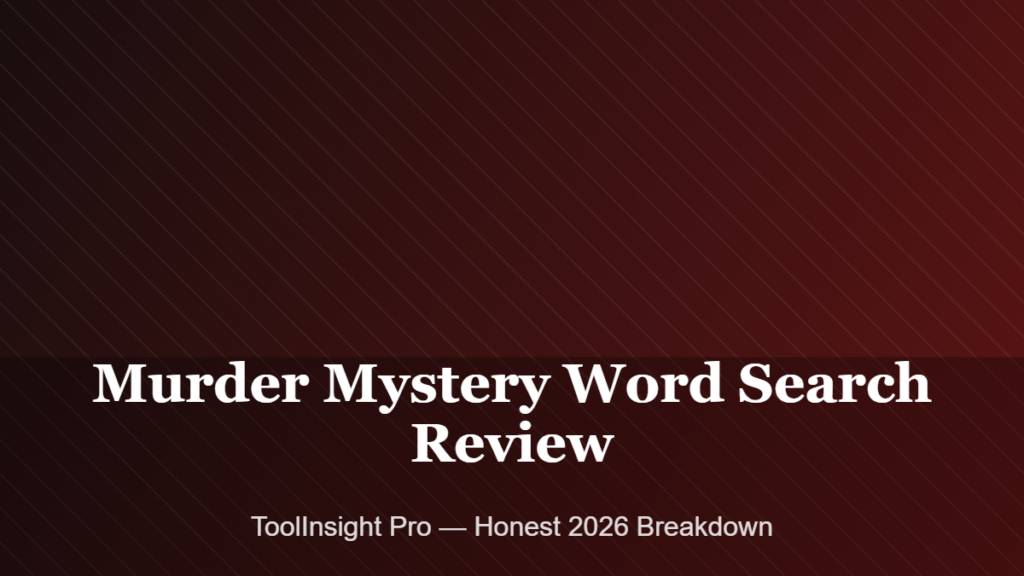 Murder Mystery Word Search review