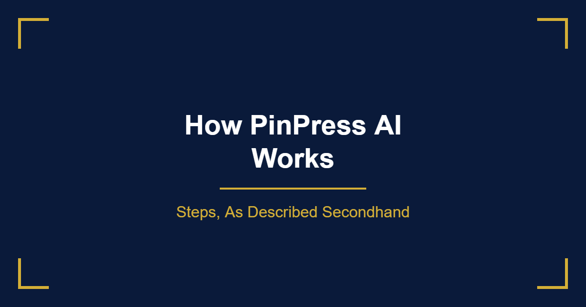 How PinPress AI works process steps