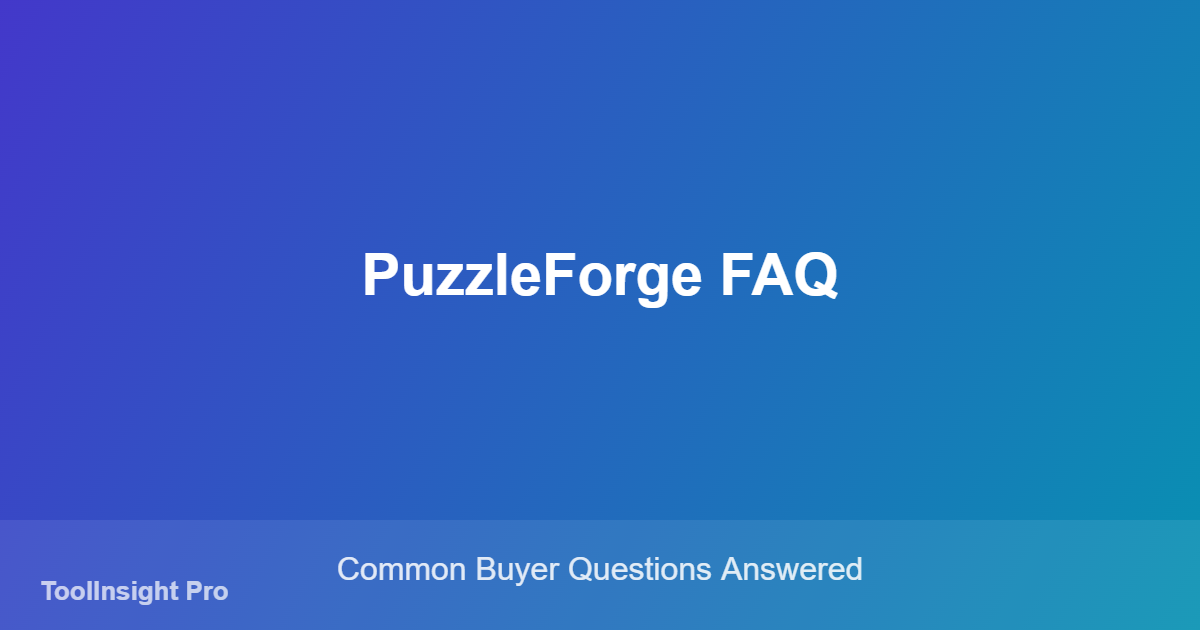 Frequently asked questions about PuzzleForge puzzle and video generation