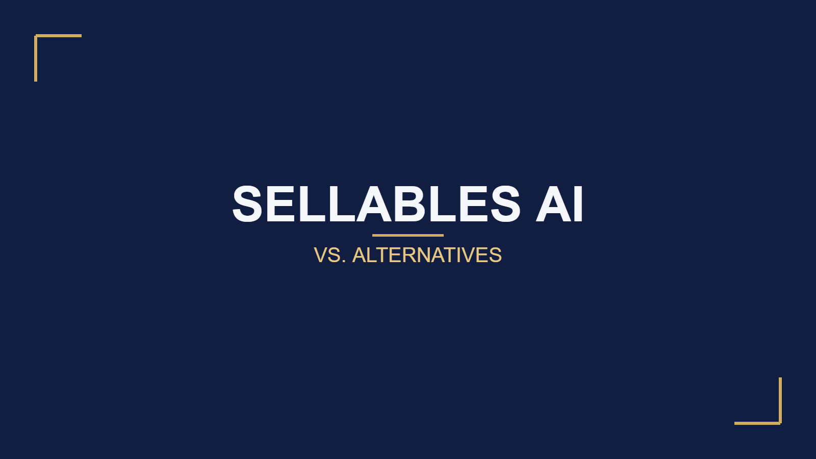Sellables AI alternatives comparison title card