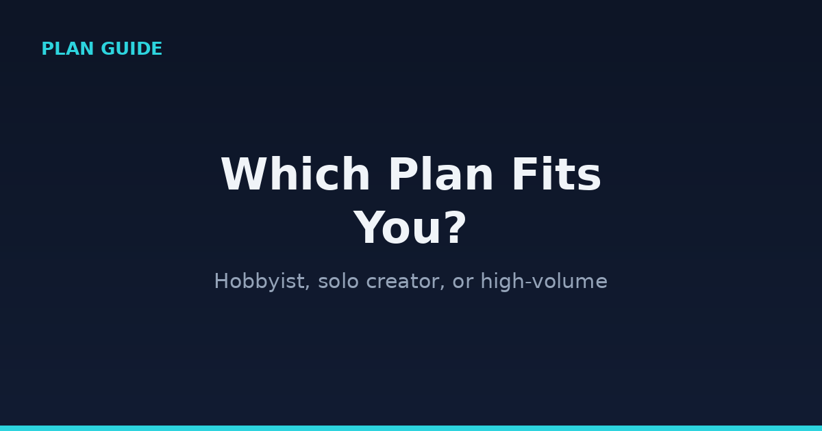 Which Higgsfield AI plan fits you - hobbyist, solo creator, or high-volume